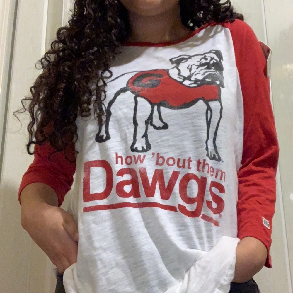 UGA Tailgate Baseball Tee Style Top